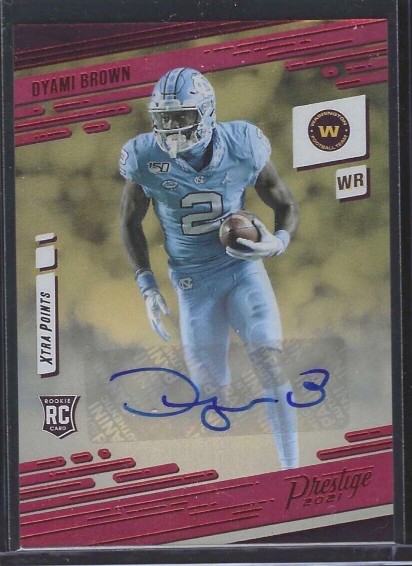 DYAMI BROWN 2021 PANINI PRESTIGE RED FOIL XTRA POINTS ROOKIE AUTO RC #239