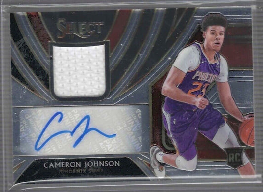 CAMERON JOHNSON 2017-18 PANINI SELECT ROOKIE PATCH AUTO RC #D 086/199