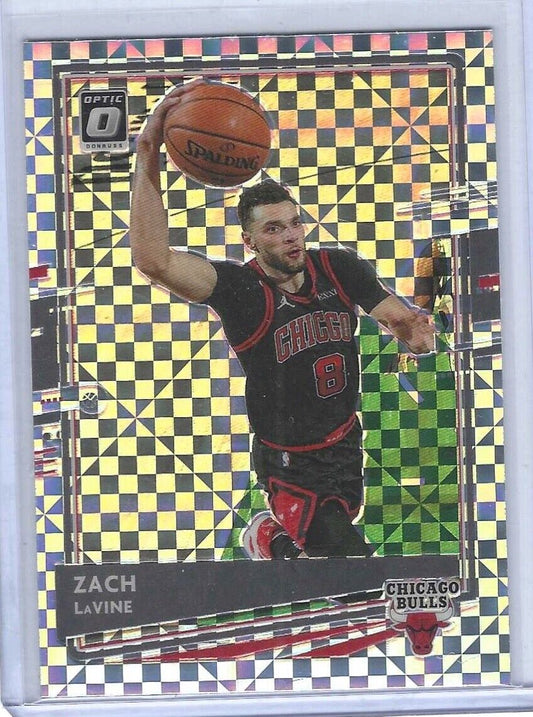 ZACH LAVINE 2020-21 PANINI DONRUSS OPTIC SILVER CHECKERBOARD HOLO SSP #116