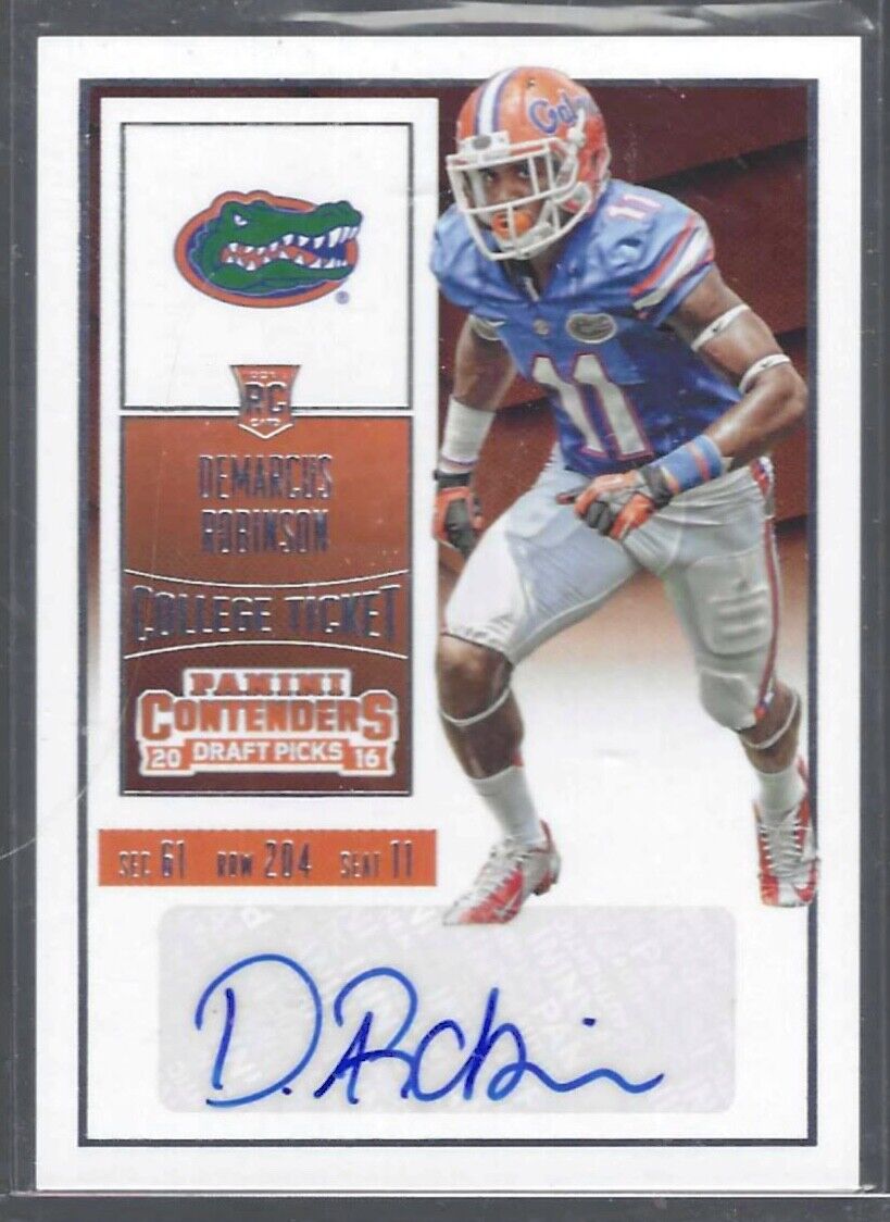 DEMARCUS ROBINSON 2016 CONTENDERS DRAFT PICKS COLLEGE TICKET AUTO RC #114