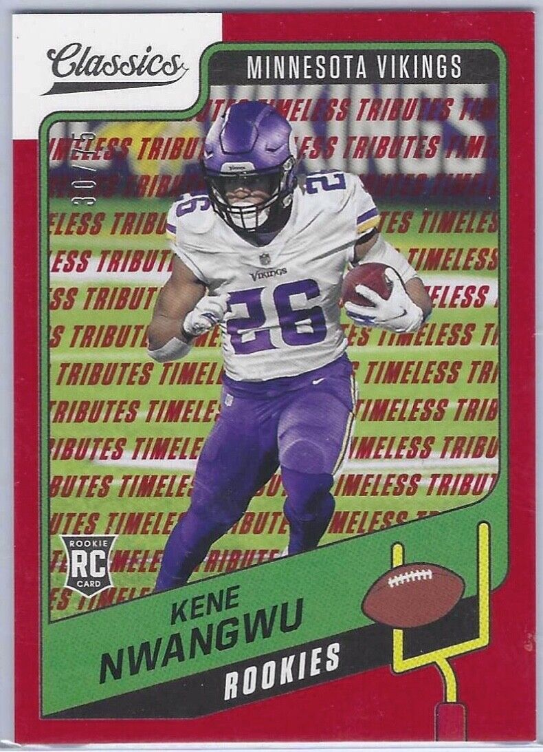 KENE NWANGWU 2021 PANINI CLASSICS TIMELESS TRIBUTES RED RC #D 30/75