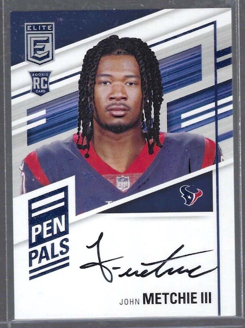 JOHN METCHIE III 2022 PANINI DONRUSS ELITE PEN PALS ROOKIE AUTO RC #PP-JM