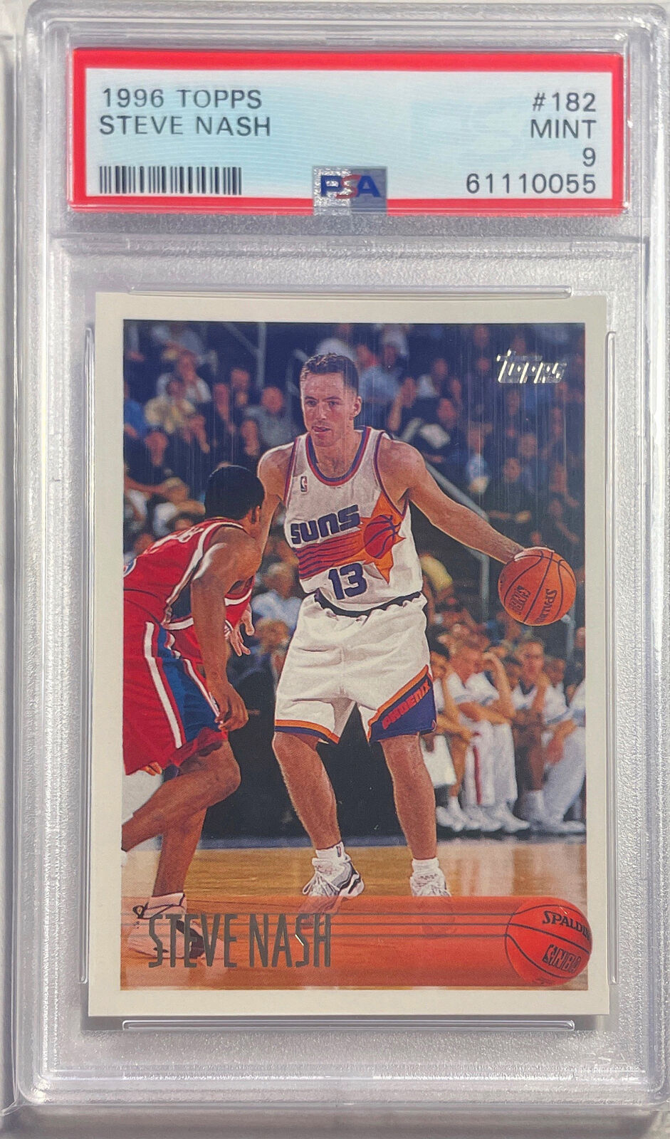 STEVE NASH 1996-97 TOPPS ROOKIE RC #182 PSA 9 MINT