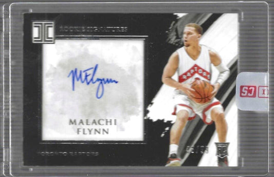 MALACHI FLYNN 2020-21 PANINI IMPECCABLE ROOKIE SIGNATURES SEALD AUTO RC #D 43/99