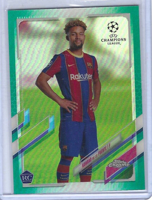 KONRAD DE LA FUENTE 2020-21 TOPPS CHROME AQUA REFRACTOR ROOKIE RC #D 038/199