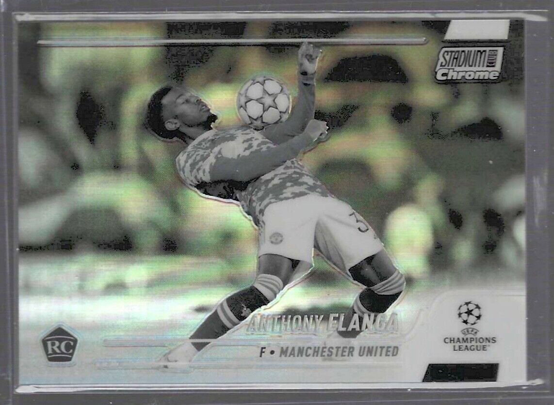 ANTHONY ELANGA 2021-22 TOPPS STADIUM CLUB CHROME NEGATIVE REFRACTOR RC #D /299
