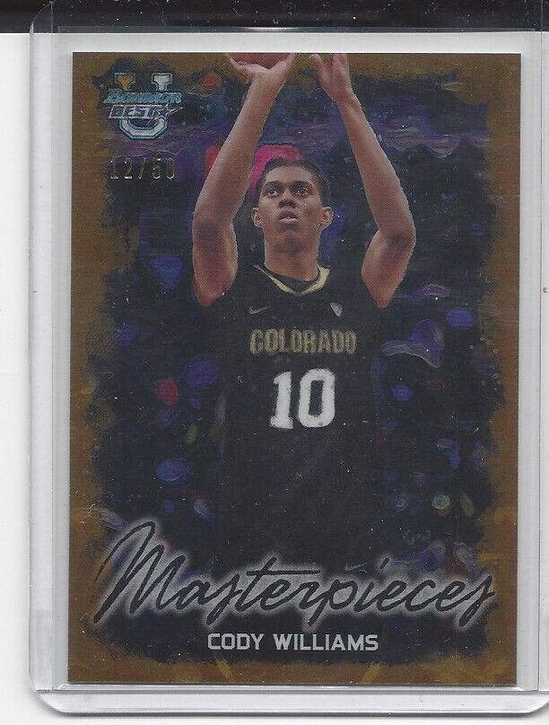 CODY WILLIAMS 2023 BOWMANS BEST GOLD MASTERPIECES REFRACTOR #D /50