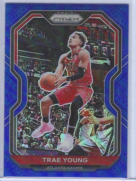 TRAE YOUNG 2020-21 PANINI PRIZM BLUE PRIZM #D 105/199