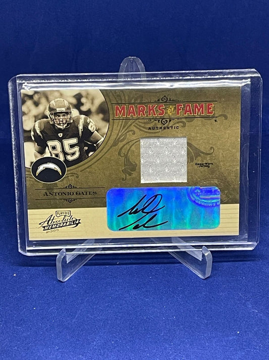 ANTONIO GATES 2005 ABSOLUTE MARKS OF FAME JERSEY AUTO #D 158/300