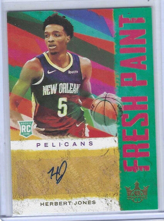 HERBERT JONES 2021-22 PANINI COURT KINGS FRESH PAINT ROOKIE AUTO RC #D 125/199