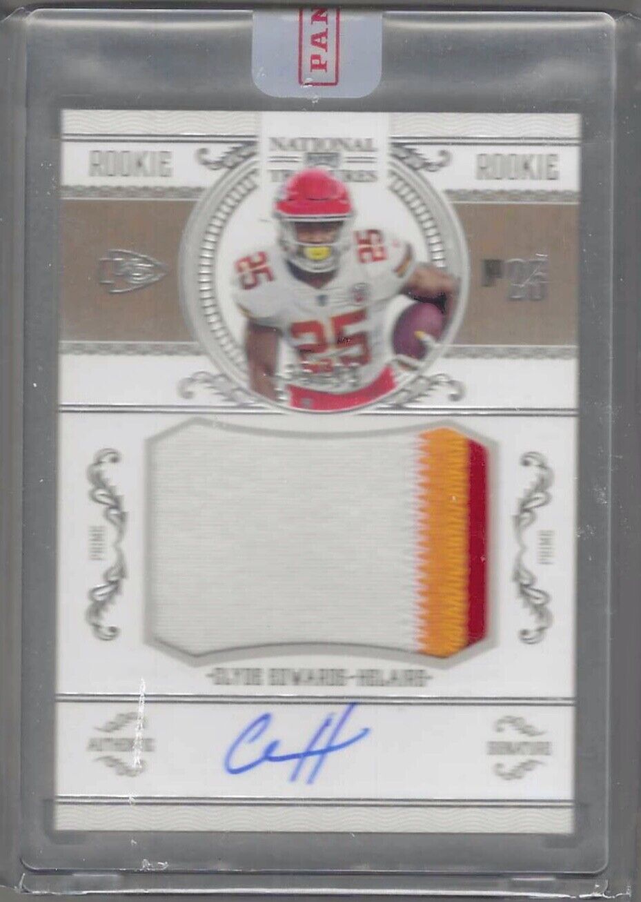 CLYDE EDWARDS-HELAIRE 2020 NATIONAL CROSSOVER RPA ROOKIE PATCH AUTO RC #D 35/99