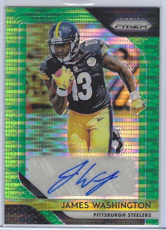 JAMES WASHINGTON 2018 PANINI PRIZM GREEN PULSAR PRIZM AUTO RC #RA-JW