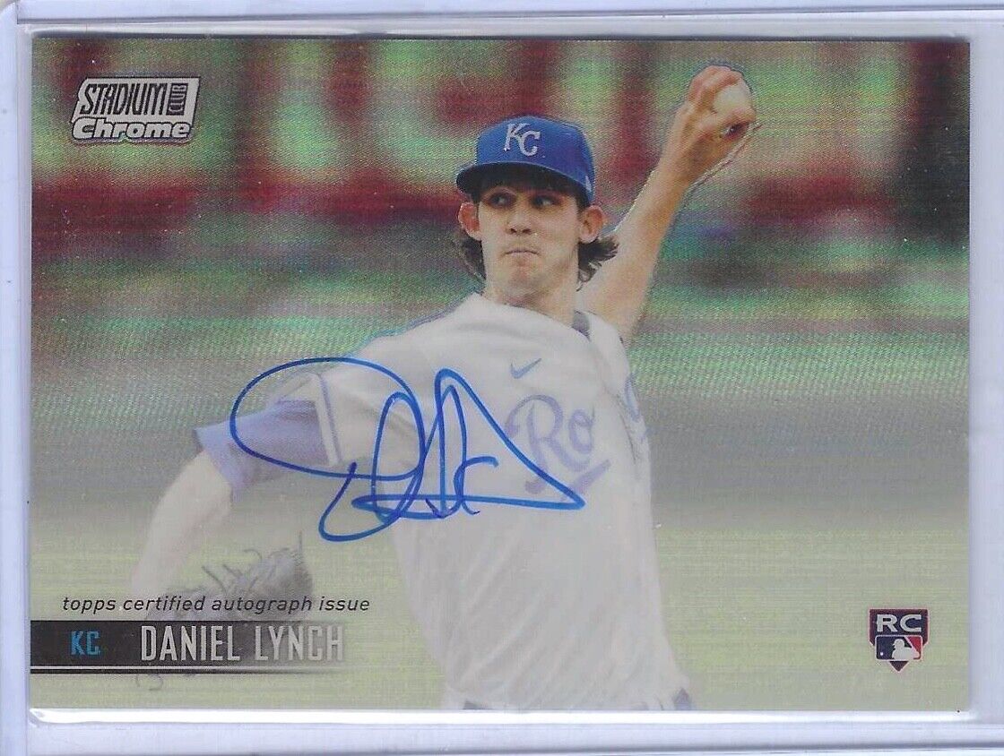 DANIEL LYNCH 2021 TOPPS STADIUM CLUB CHROME REFRACTOR ON CARD AUTO RC #SCCAV-DLY