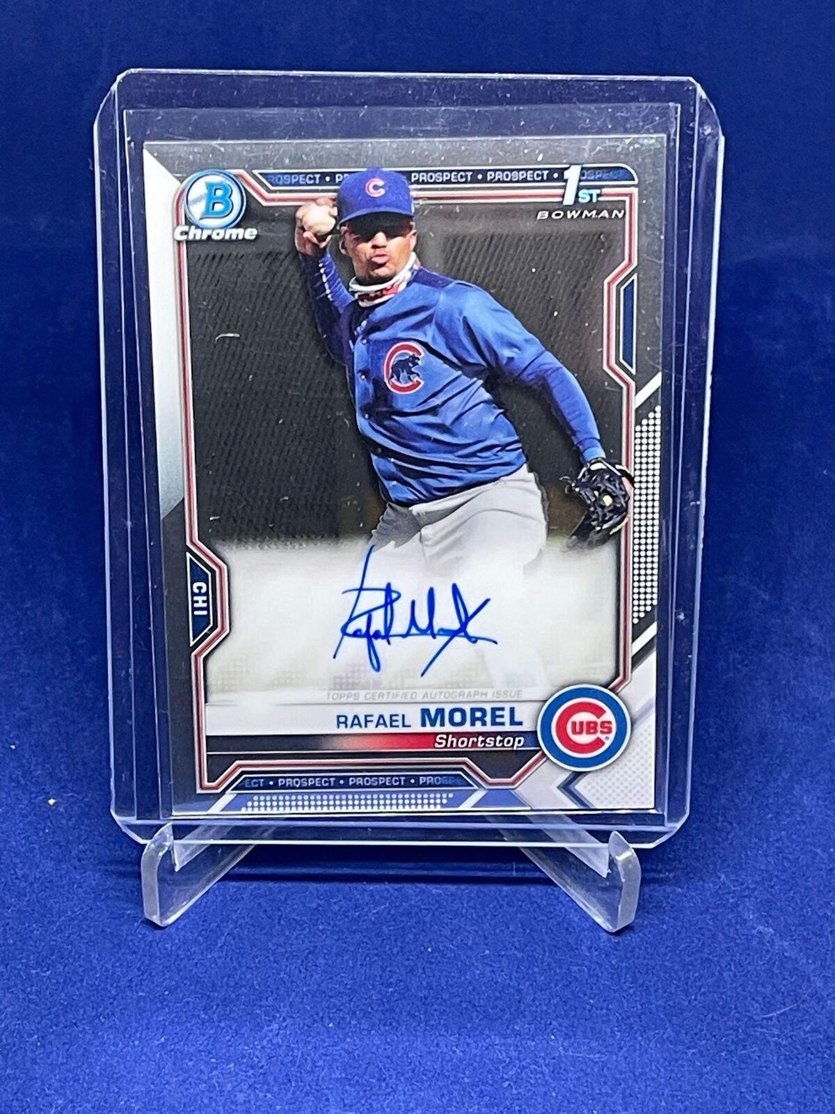 RAFAEL MOREL 2021 BOWMAN CHROME 1ST ON CARD AUTO PROSPECT