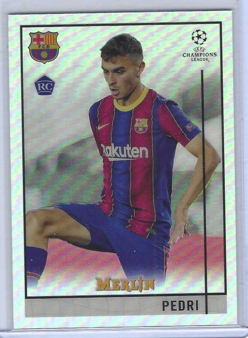 PEDRI 2020-21 TOPPS MERLIN SILVER REFRACTOR ROOKIE RC #89