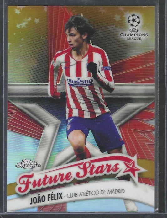 JOAO FELIX 2019-20 TOPPS CHROME UEFA GOLD REFRACTOR FUTURE STARS #D 47/50
