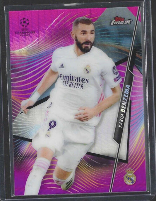 KARIM BENZEMA 2020-21 TOPPS FINEST PINK HYPER REFRACTOR #D 011/125
