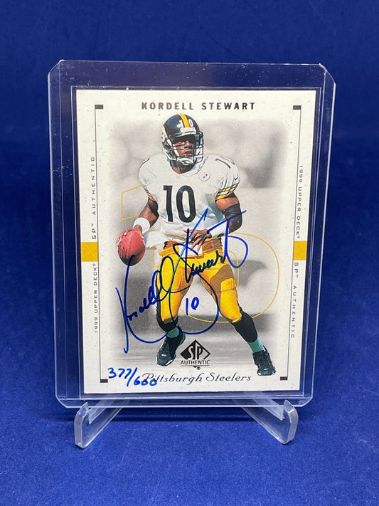 KORDELL STEWART 1999 SP AUTHENTIC ON CARD AUTO #D /600