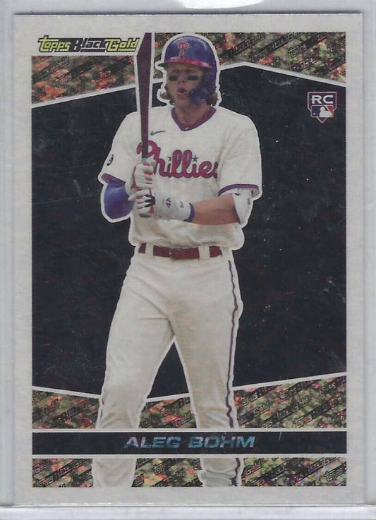 ALEC BOHM 2021 TOPPS BLACK GOLD BASE ROOKIE RC #BG-24