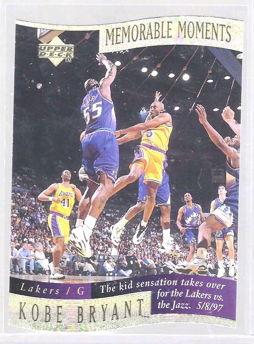 KOBE BRYANT 1998 UPPER DECK MEMORABLE MOMENTS GOLD DIE CUT #4 OF 10