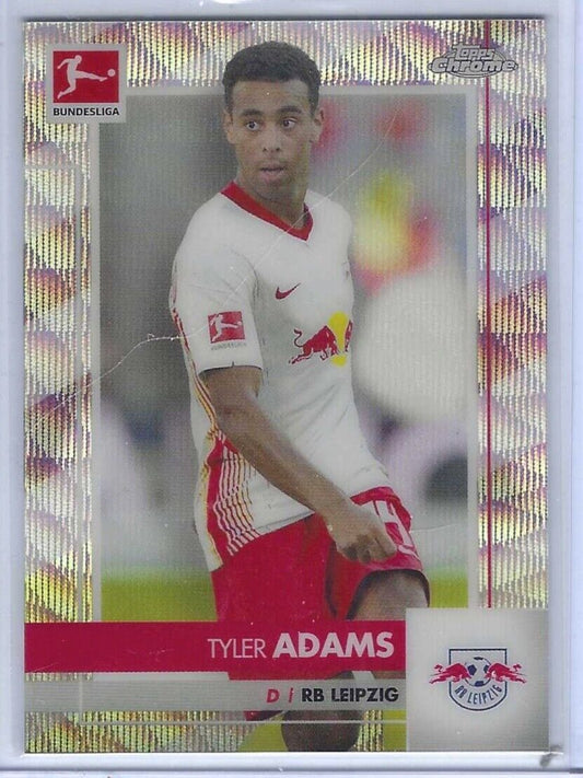 TYLER ADAMS 2020-21 TOPPS CHROME BUNDESLIGA WAVE REFRACTOR #D /250