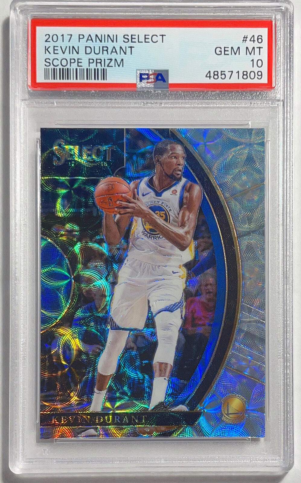 KEVIN DURANT 2017 PANINI SELECT SCOPE PRIZM #46 PSA 10 GEM MINT POP 4