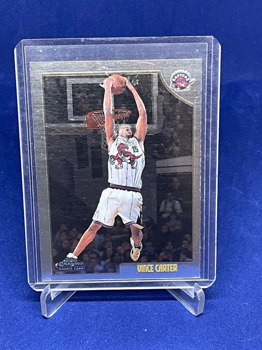 VINCE CARTER 1998-99 TOPPS CHROME ROOKIE RC #199