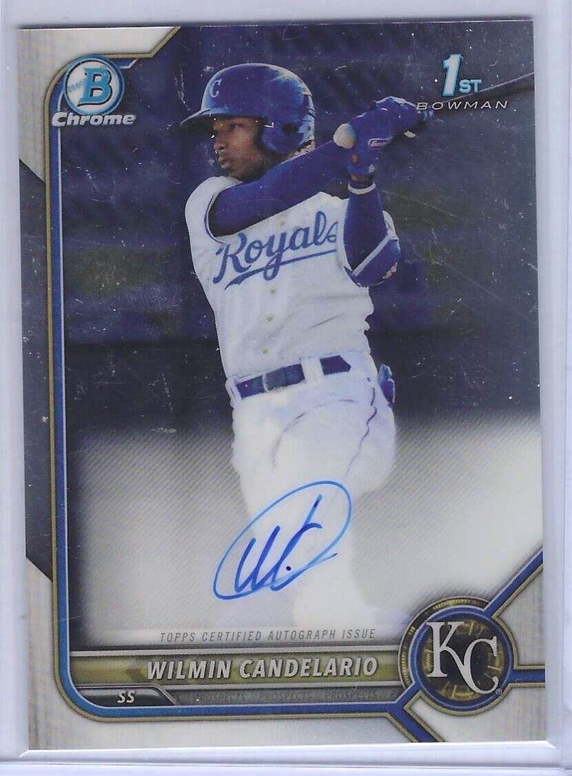 WILMIN CANDELARIO 2022 BOWMAN CHROME 1ST BOWMAN PROSPECT AUTO #CPA-WC