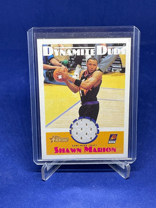 SHAWN MARION 2000-2001 TOPPS HERITAGE DYNAMITE DUDS JERSEY CARD