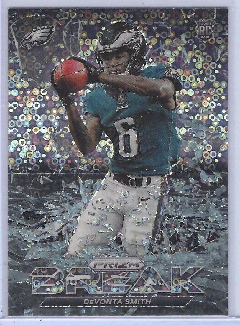 DEVONTA SMITH 2021 PANINI PRIZM SILVER DISCO BREAK PRIZMS ROOKIE RC #PB-10