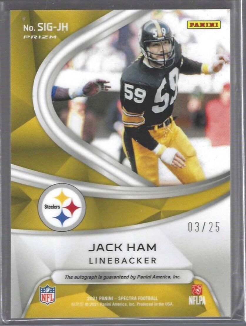 JACK HAM 2021 PANINI SPECTRA SILVER PRIZM AUTO #D 03/25