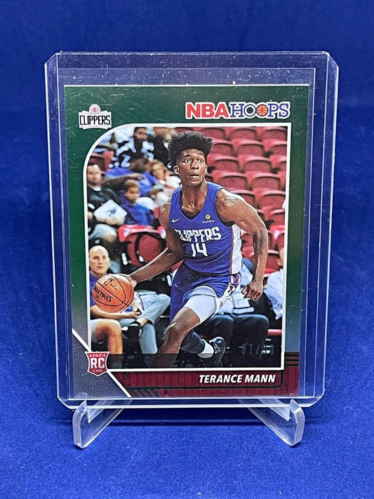 TERANCE MANN 2019-20 PANINI NBA HOOPS GREEN HOLO ROOKIE RC #D 87/99
