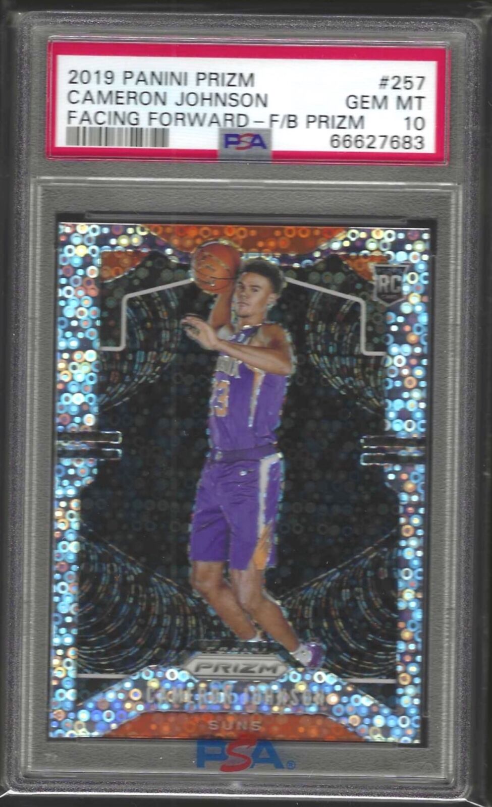 CAMERON JOHNSON 2019-20 PANINI PRIZM SILVER DISCO VARIATION RC SP PSA 10 GEM