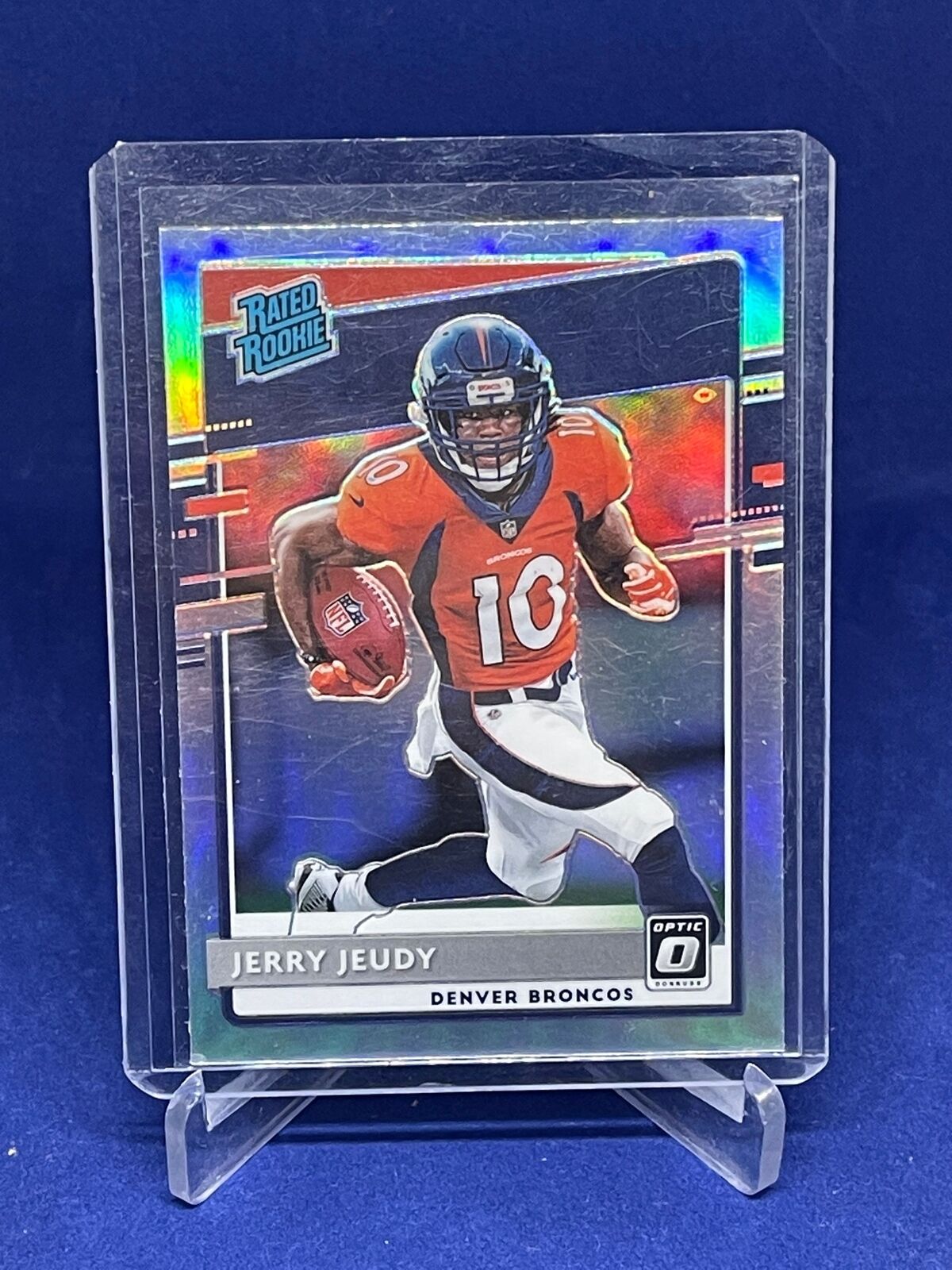 JERRY JEUDY 2020 PANINI DONRUSS OPTIC RATED ROOKIE SILVER HOLO PRIZM RC #157