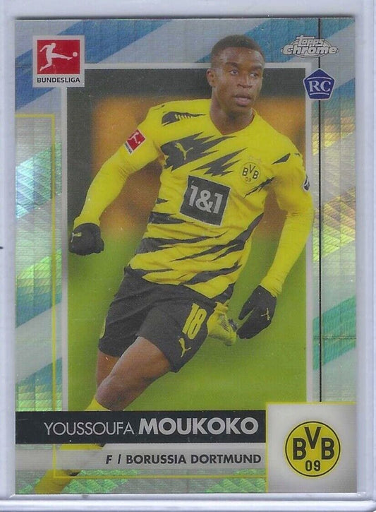 YOUSSOUFA MOUKOKO 2020-21 TOPPS CHROME BUNDESLIGA HYPER REFRACTOR RC #D 065/199
