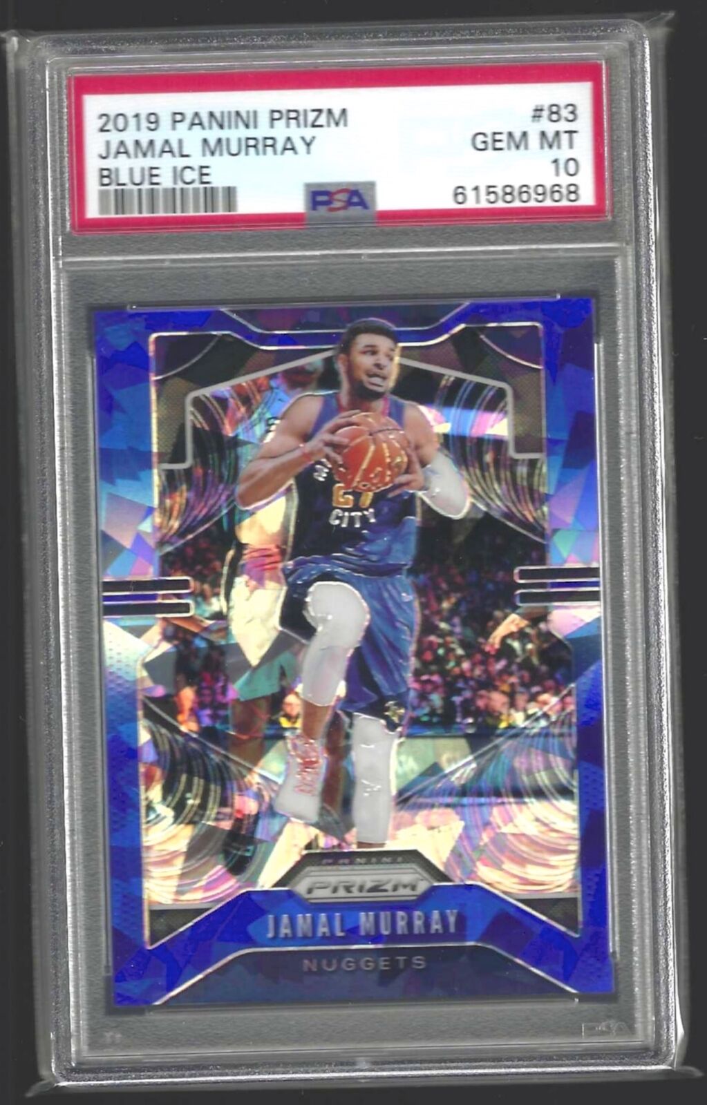 JAMAL MURRAY 2019-20 PANINI PRIZM BLUE CRACKED ICE #D /99 PSA 10 GEM MINT POP 5
