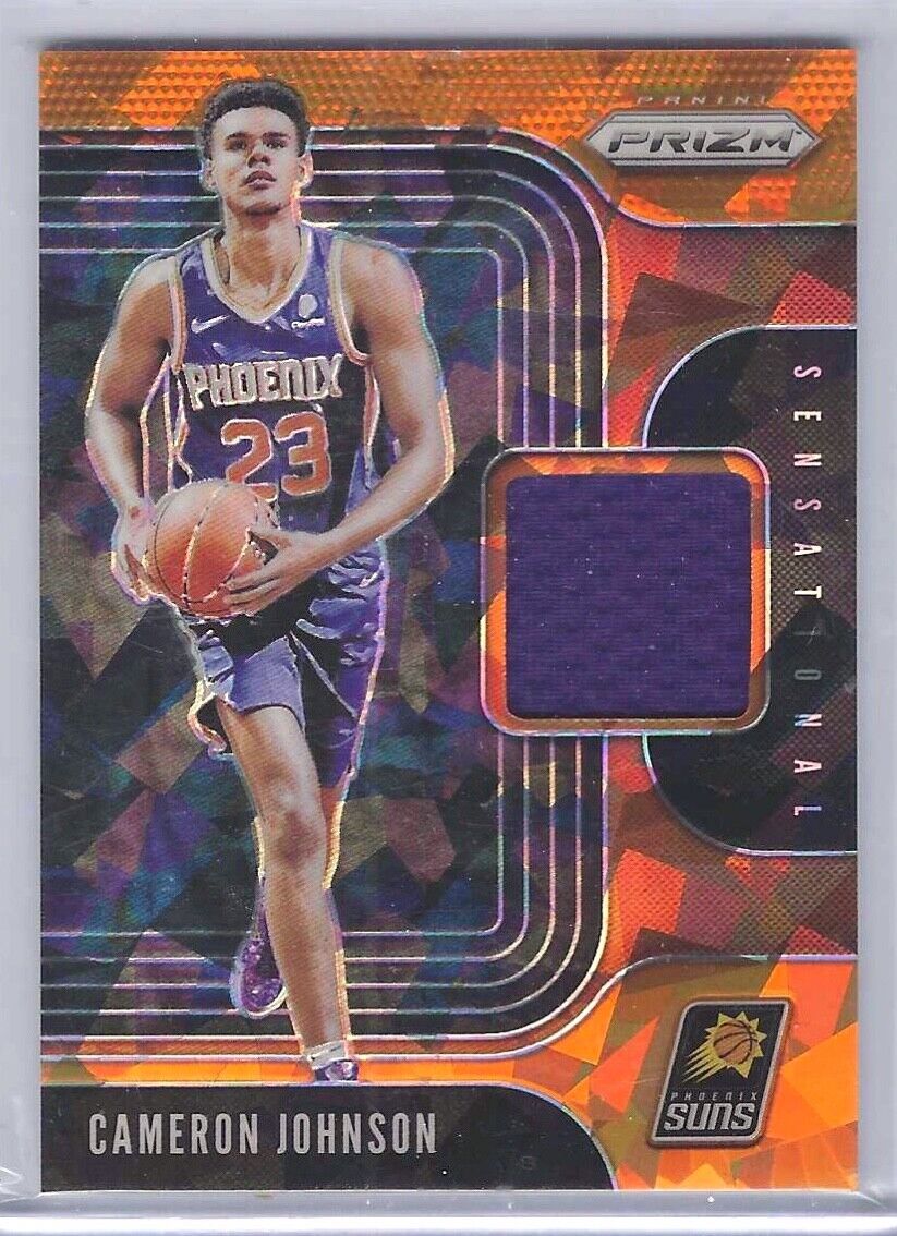 CAMERON JOHNSON 2019-20 PANINI PRIZM ORANGE CRACKED ICE JERSEY RC #SS-CMJ