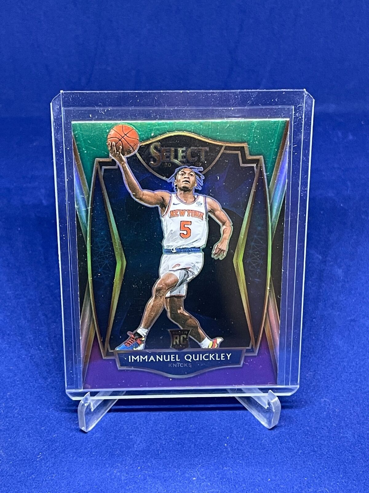 IMMANUEL QUICKLEY 2020-21 PANINI SELECT PREMIER LEVEL GREEN PURPLE PRIZM RC #172