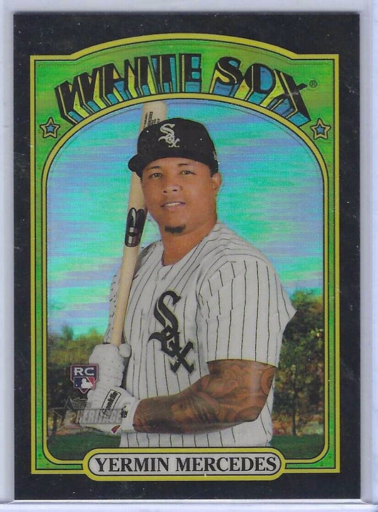 YERMIN MERCEDES 2021 TOPPS HERITAGE BLACK REFRACTOR CHROME RC #D 69/72