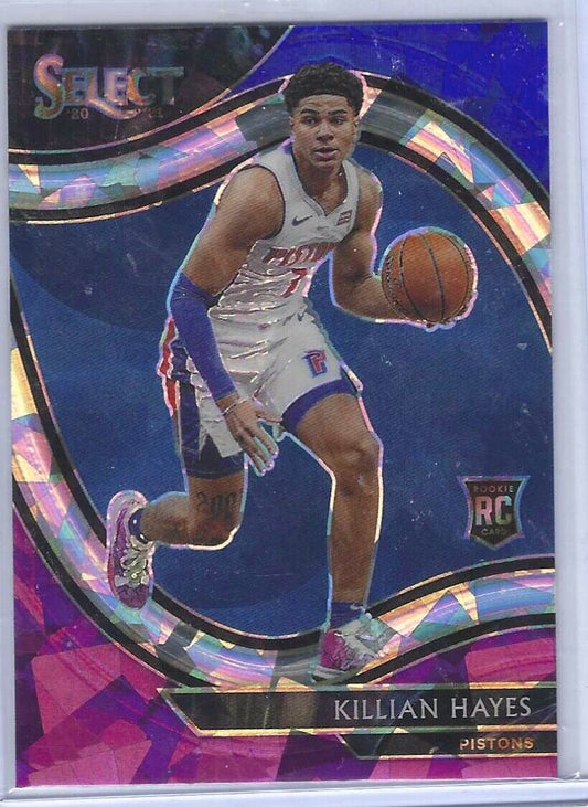 KILLIAN HAYES 2020-21 SELECT TRI COLOR CRACKED ICE COURTSIDE PRIZM ROOKIE RC 294