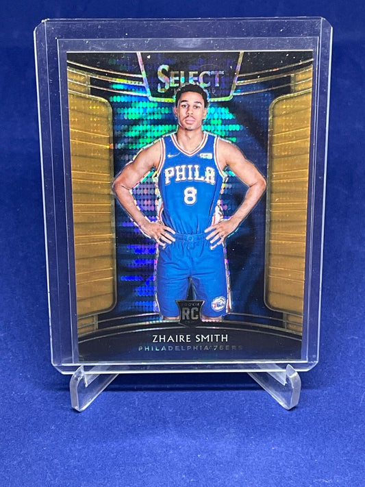 ZHAIRE SMITH 2018-19 PANINI SELECT CONCOURSE ORANGE PULSAR PRIZM RC #D 2/13