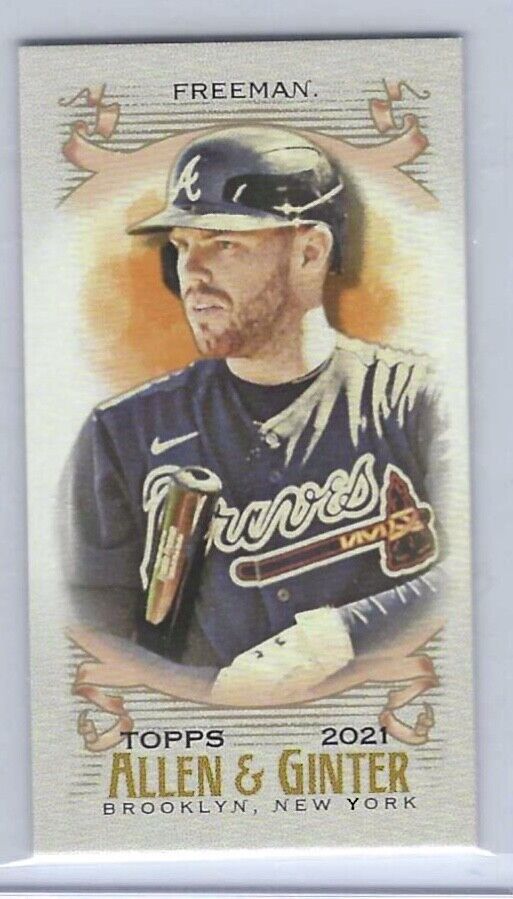 FREDDIE FREEMAN 2021 TOPPS ALLEN AND GINTER RIP CARD SSP EXTENDED SET #368