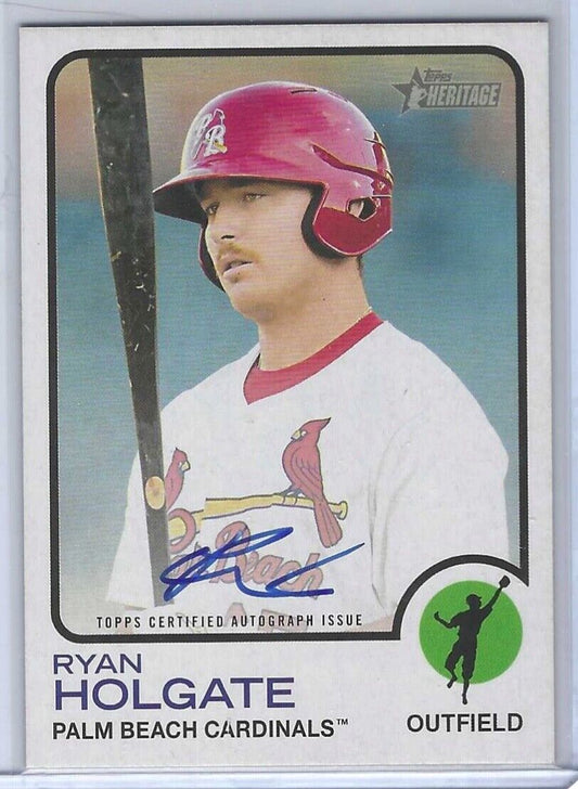 RYAN HOLGATE 2022 TOPPS HERITAGE MINOR LEAGUE PROSPECT REAL ONE AUTO #ROA-RH