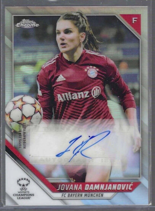 JOVANA DAMNJANOVIC 2021-22 TOPPS CHROME SILVER REFRACTOR AUTO #BA-JD