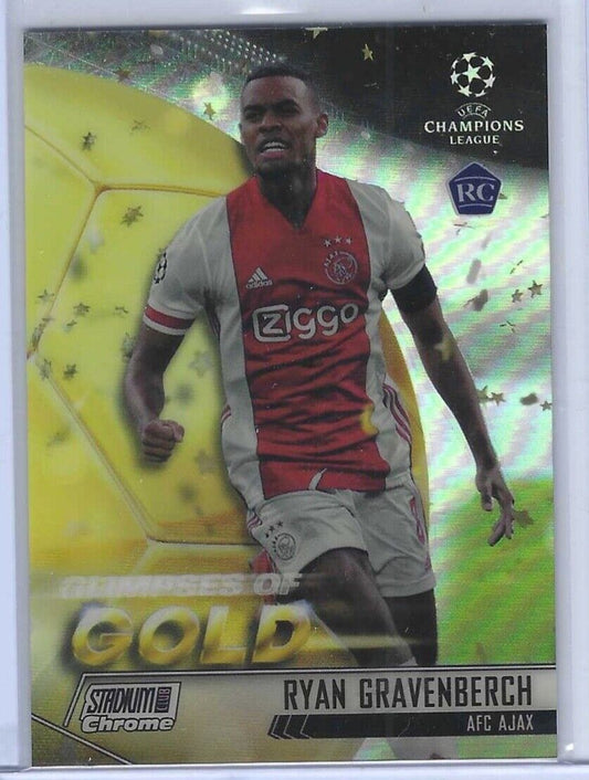 RYAN GRAVENBERCH 2020-21 TOPPS STADIUM CLUB CHROME GLIMPSES OF GOLD RC #GG-RG
