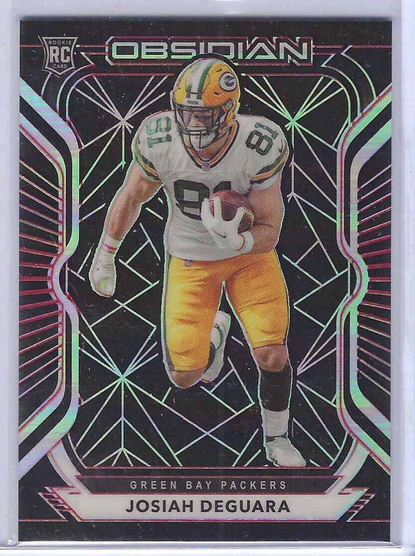 JOSIAH DEGUARA 2020 PANINI OBSIDIAN ELECTRIC ETCH RED ROOKIE RC #D 01/10