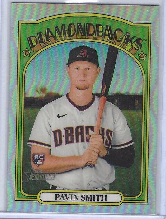PAVIN SMITH 2021 TOPPS HERITAGE ROOKIE REFRACTOR CHROME RC #D 498/572