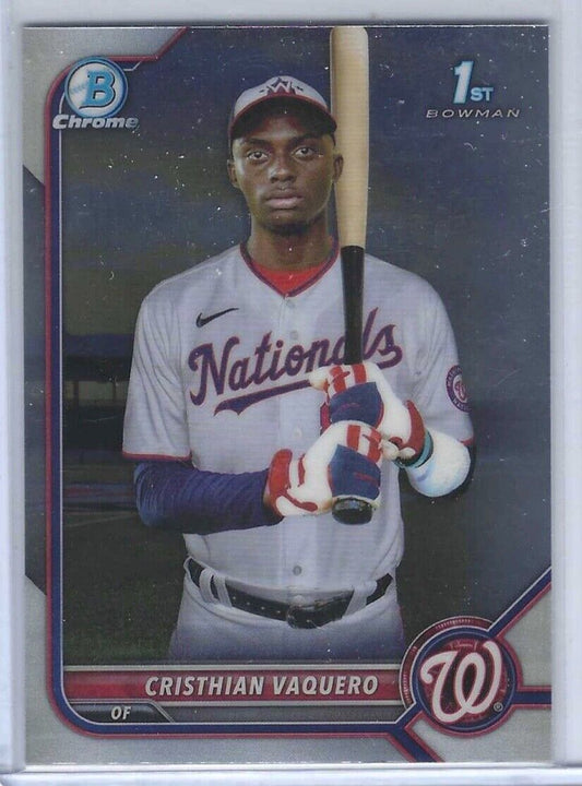 CRISTHIAN VAQUERO 2022 BOWMAN CHROME 1ST BOWMAN PROSPECT #BCP-157