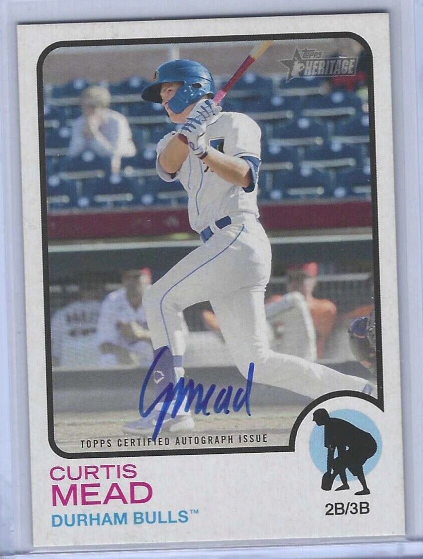 CURTIS MEAD 2022 TOPPS HERITAGE MINOR LEAGUE PROSPECT REAL ONE AUTO #ROA-CMD