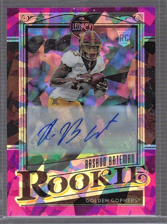 RASHOD BATEMAN 2021 PANINI LEGACY PINK DIAMOND CRACKED ICE PRIZM AUTO RC #D 4/10
